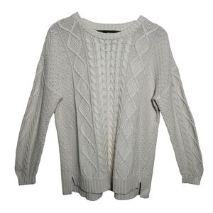 BDG Urban Outfitters Womens Camille Sz Large Cream Chunky Cable Knit Sweater